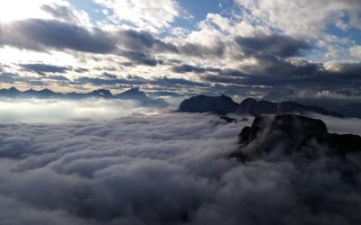 Panorama dal Monte Raut al Mare Adriatico